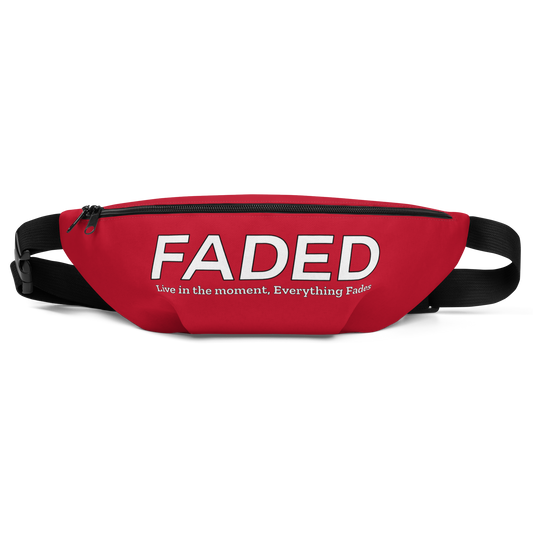 Faded "Live In The Moment" Red Fanny Pack