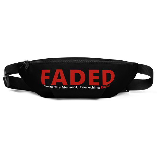 Faded (Red Logo) "Live In The Moment" Black Fanny Pack