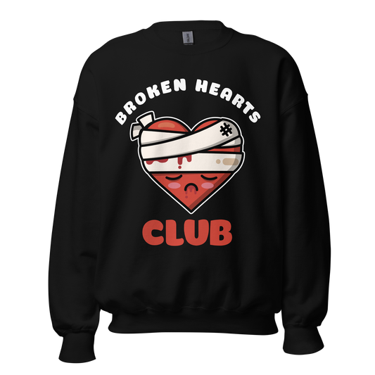 1-800-LUV-FADES "Broken Hearts Clubs" Unisex Sweatshirt