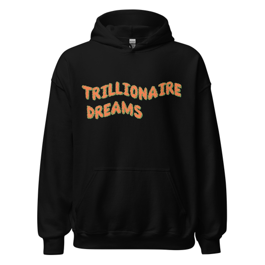Trillionaire Dreams Orange/Green Wavy Logo Unisex Hoodie