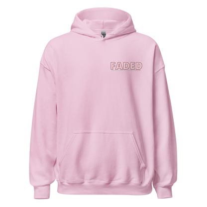 Faded (Pink Logo/Left Breast/Back Logo) "Live In The Moment" Unisex Hoodie