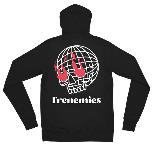 Frenemies Fire Eyes Red Logo Unisex Zip-Up Hoodie