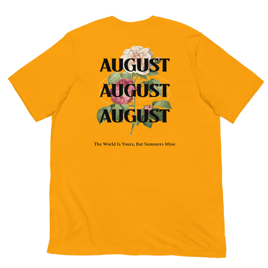 August Takeover Gold/Black Floral Unisex T-Shirt