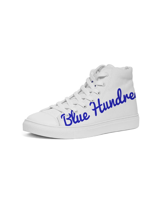 White/Blue Blue Hundreds Men's High-Top Sneakers