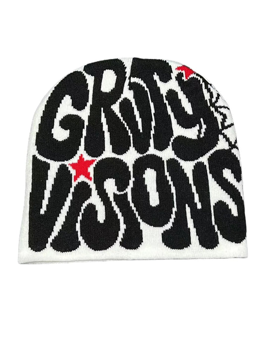 Faded "GRVTY VISIONS" Knitted Beanie