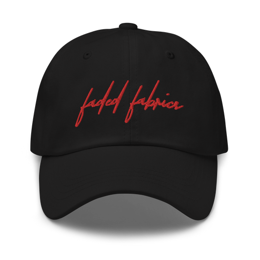 Faded Fabric Embroidered Dad Hat
