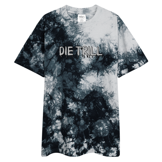 DIE TRILL EMBROIDERED Oversized Tie-Dye T-shirt