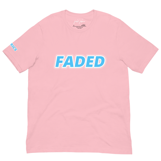 Faded Fabrics Pink/Skyblue Unisex T-Shirt