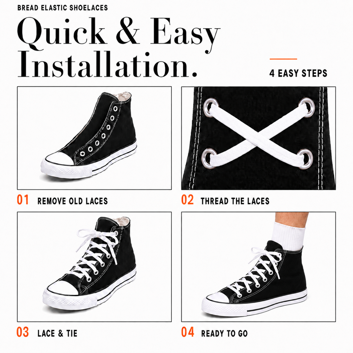 Shadow Black Bread Laces