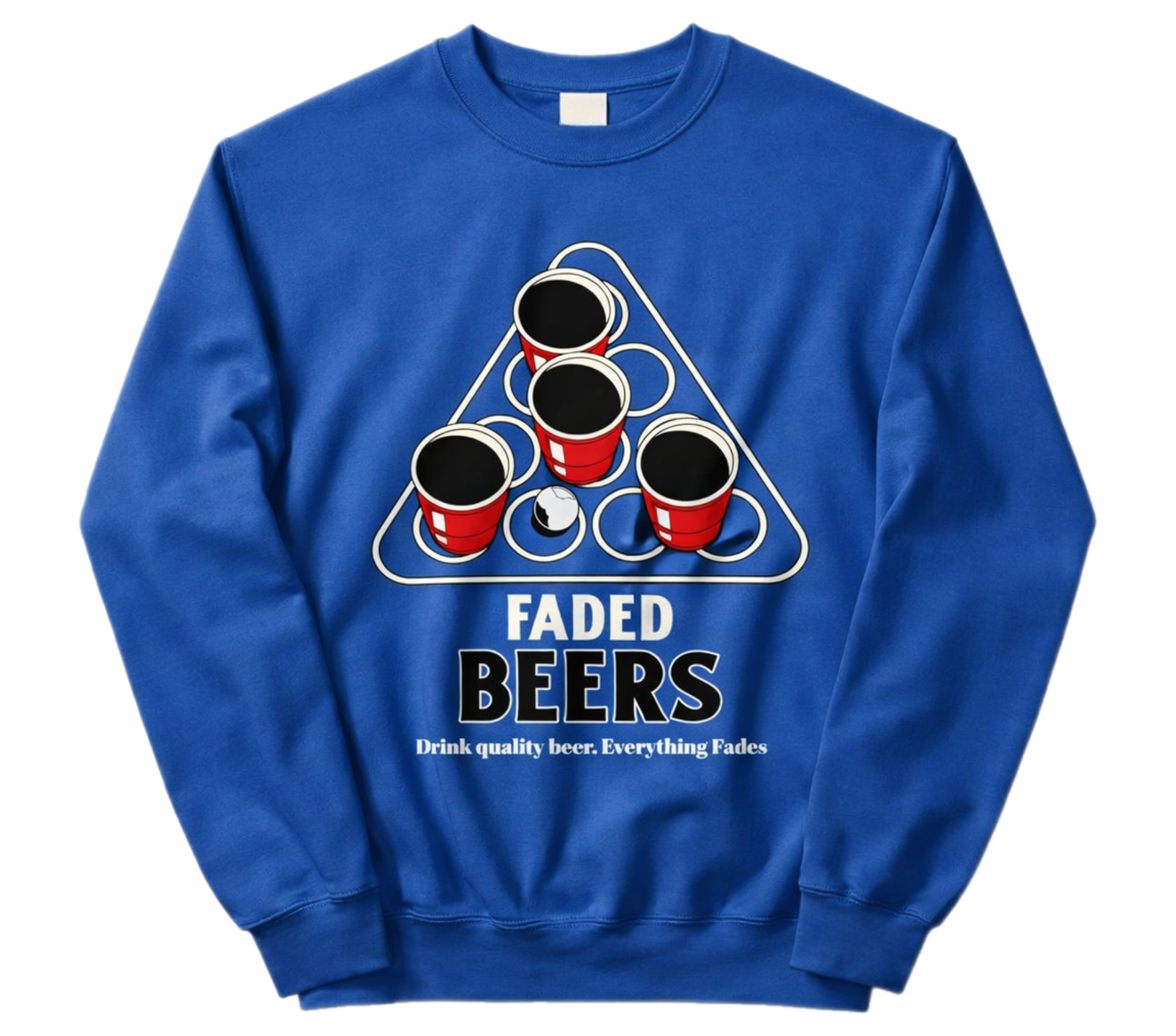 Faded Beers Beer Pong Unisex Sweatshirt - Faded Fabrics