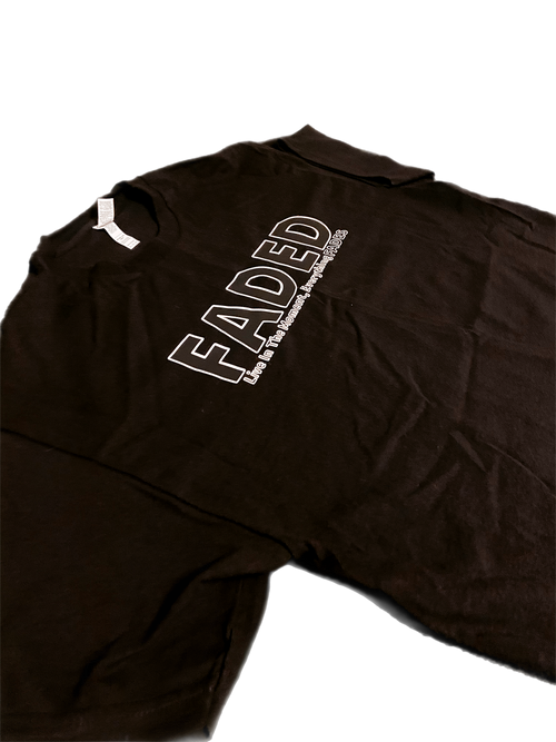Faded (Black Logo/Black T-Shirt) Unisex T-Shirt - Faded Fabrics