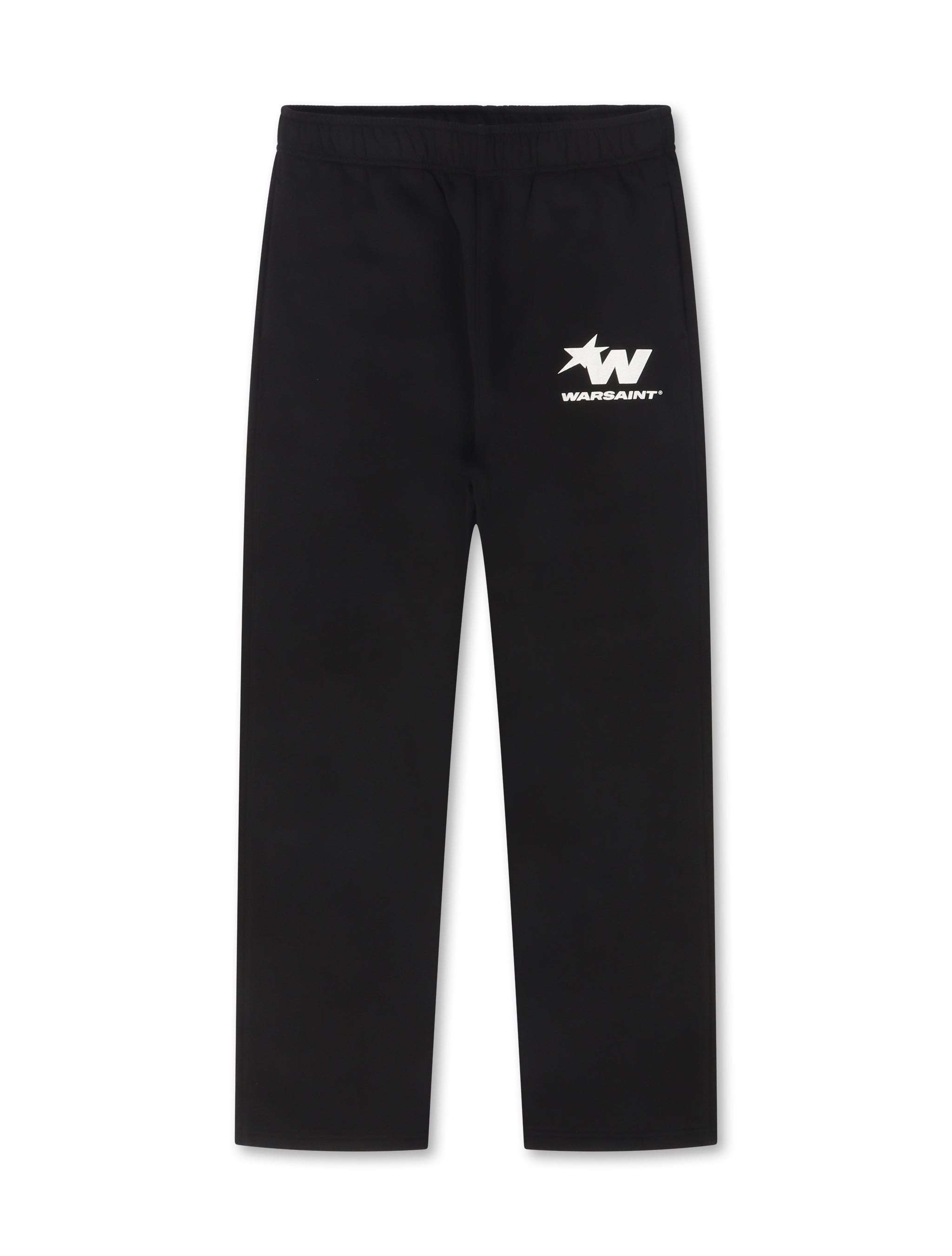 Warsaint Signature Star Sweatpants - Black - Faded Fabrics