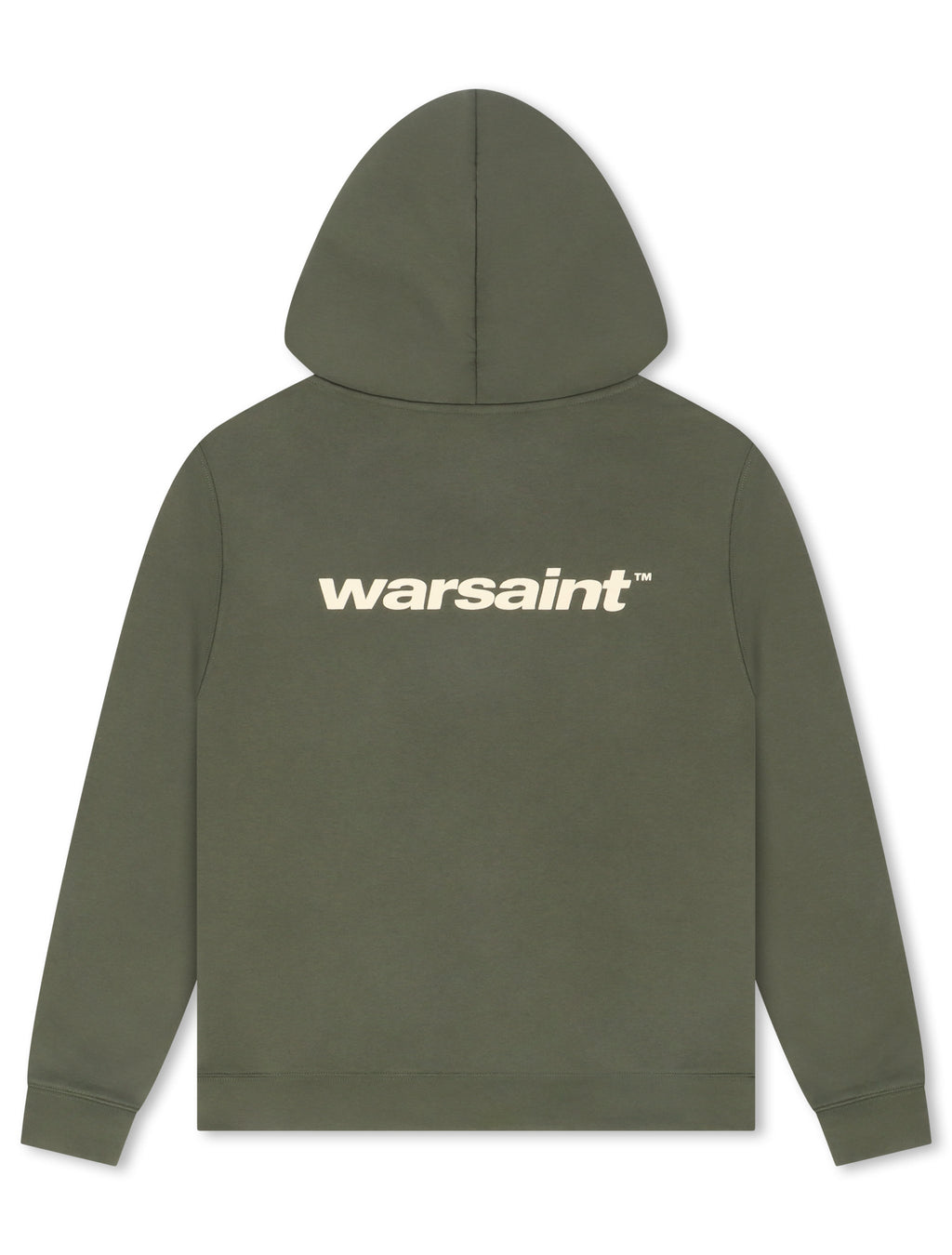 Warsaint Dual Logo Hoodie - Olive Green - Faded Fabrics