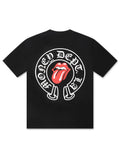 Money Dept. Tongue and Lips Tee - Black - Faded Fabrics