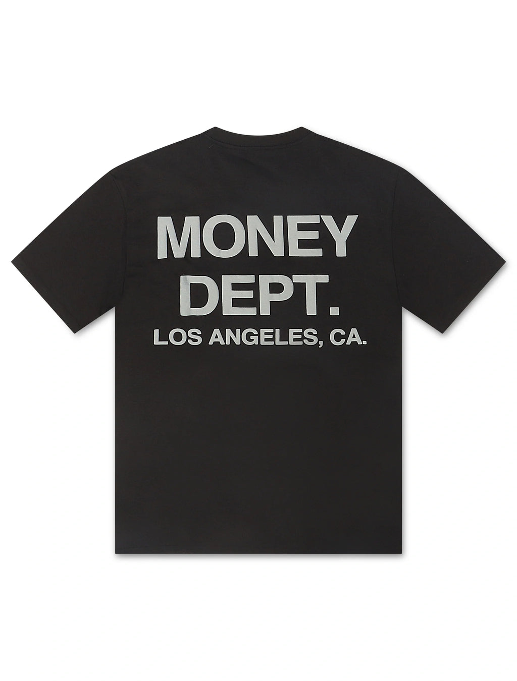 Money Dept. Los Angeles Puff Print Tee - Black/Gray - Faded Fabrics