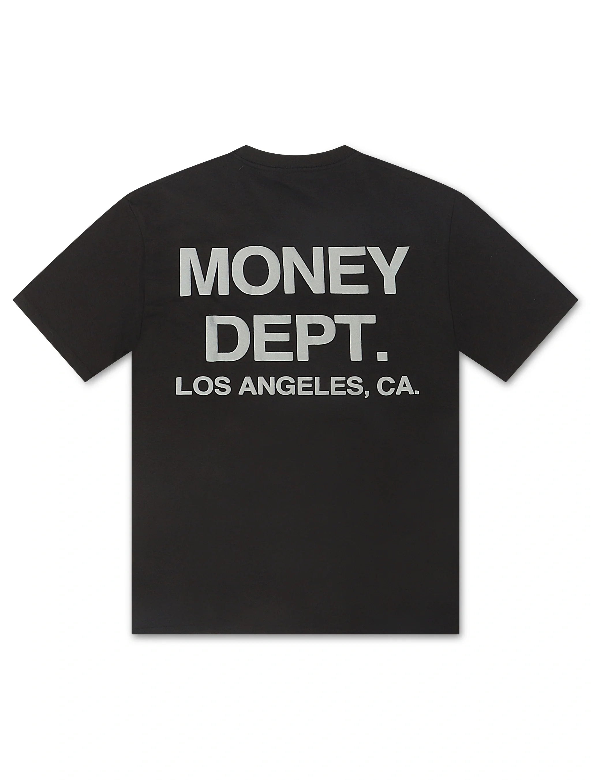 Money Dept. Los Angeles Puff Print Tee - Black/Gray - Faded Fabrics