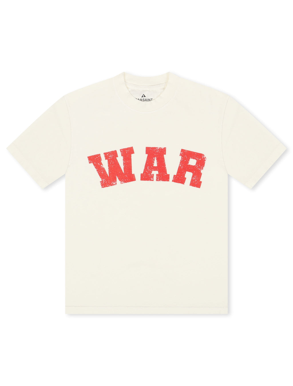 Warsaint War Tee - Cream/Red - Faded Fabrics