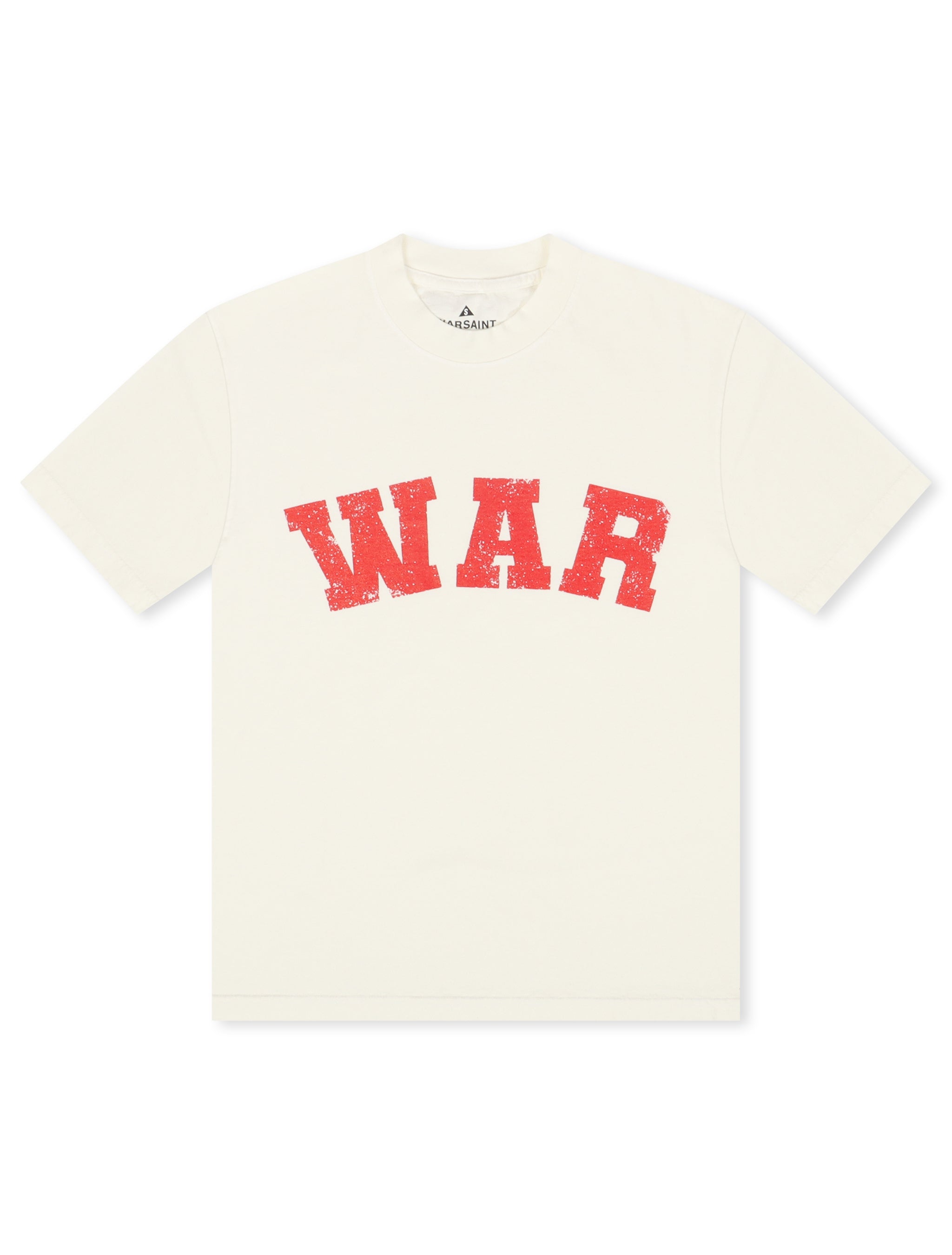 Warsaint War Tee - Cream/Red - Faded Fabrics
