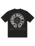 Money Dept. Vintage Old English Tee - Black/White/Black - Faded Fabrics