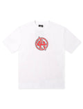 Lost Hills Flame Logo Heavyweight Tee - White - Faded Fabrics