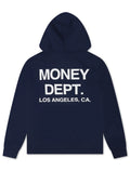 Money Dept. Print Hoodie - Navy/White - Faded Fabrics