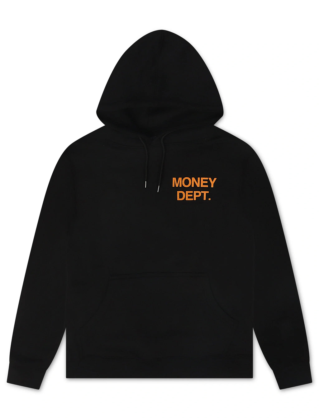 Money Dept. Print Hoodie - Black/Orange - Faded Fabrics