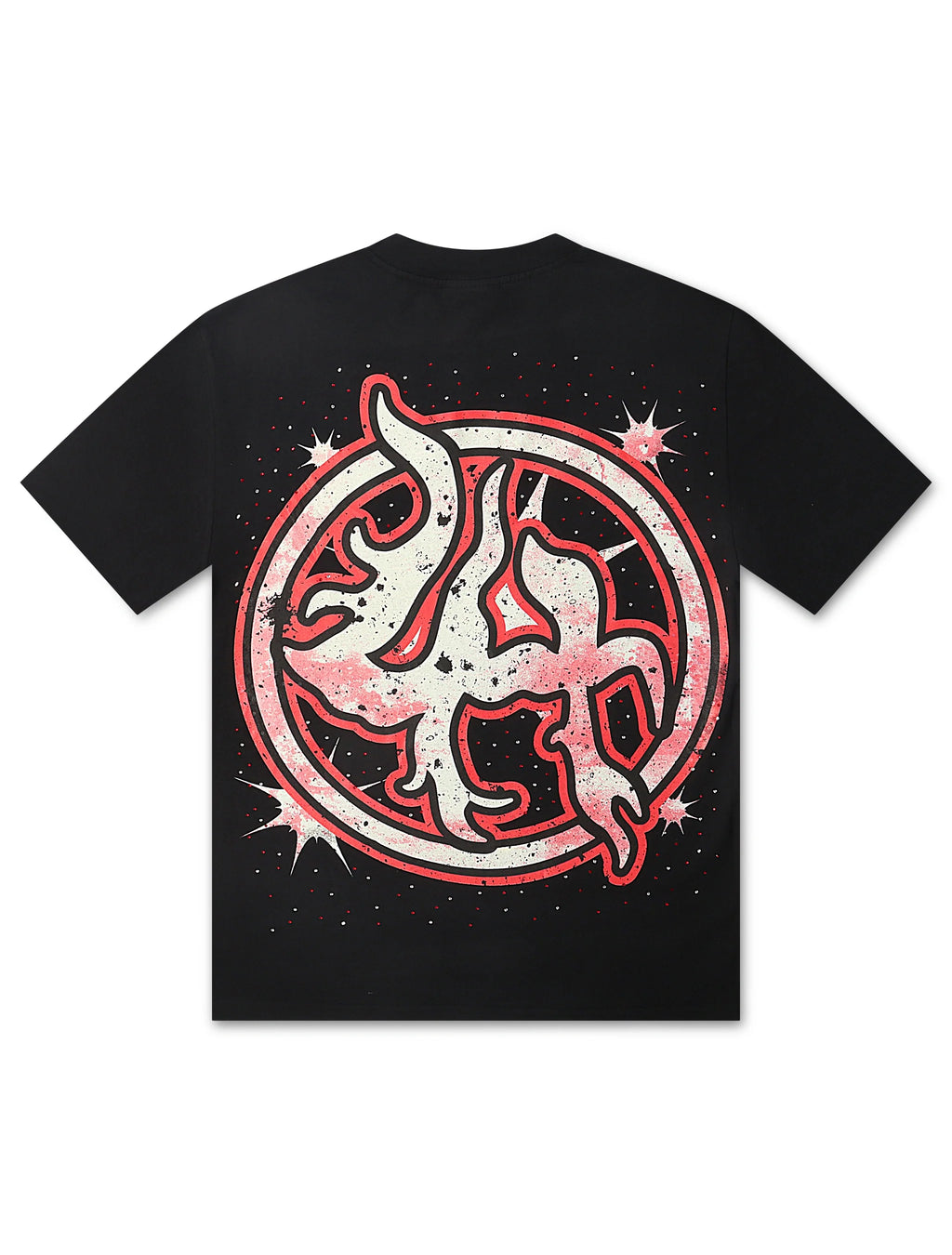 Lost Hills Punk Skull Tee - Black - Faded Fabrics