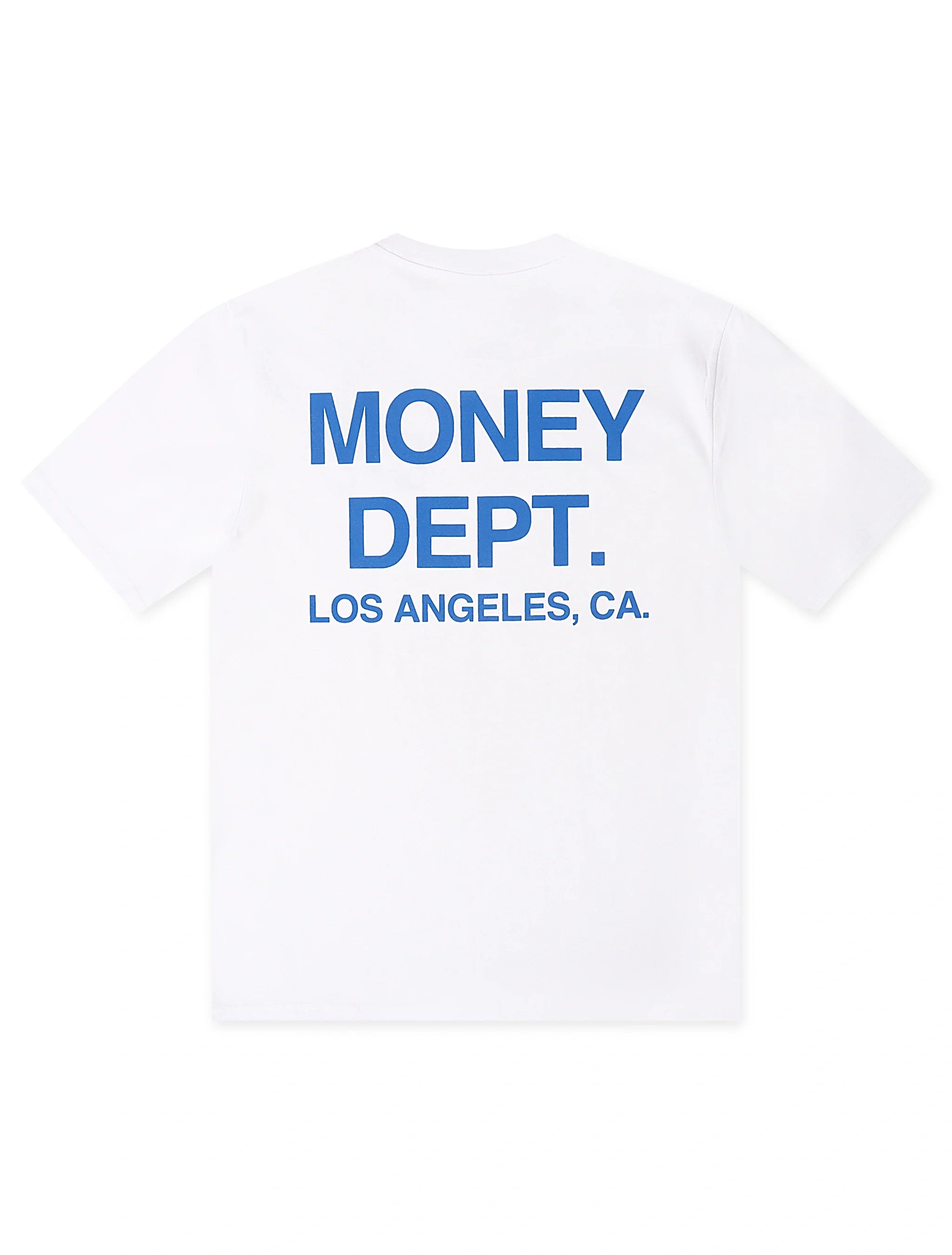 Money Dept. Los Angeles Heavyweight Tee - White/Blue - Faded Fabrics