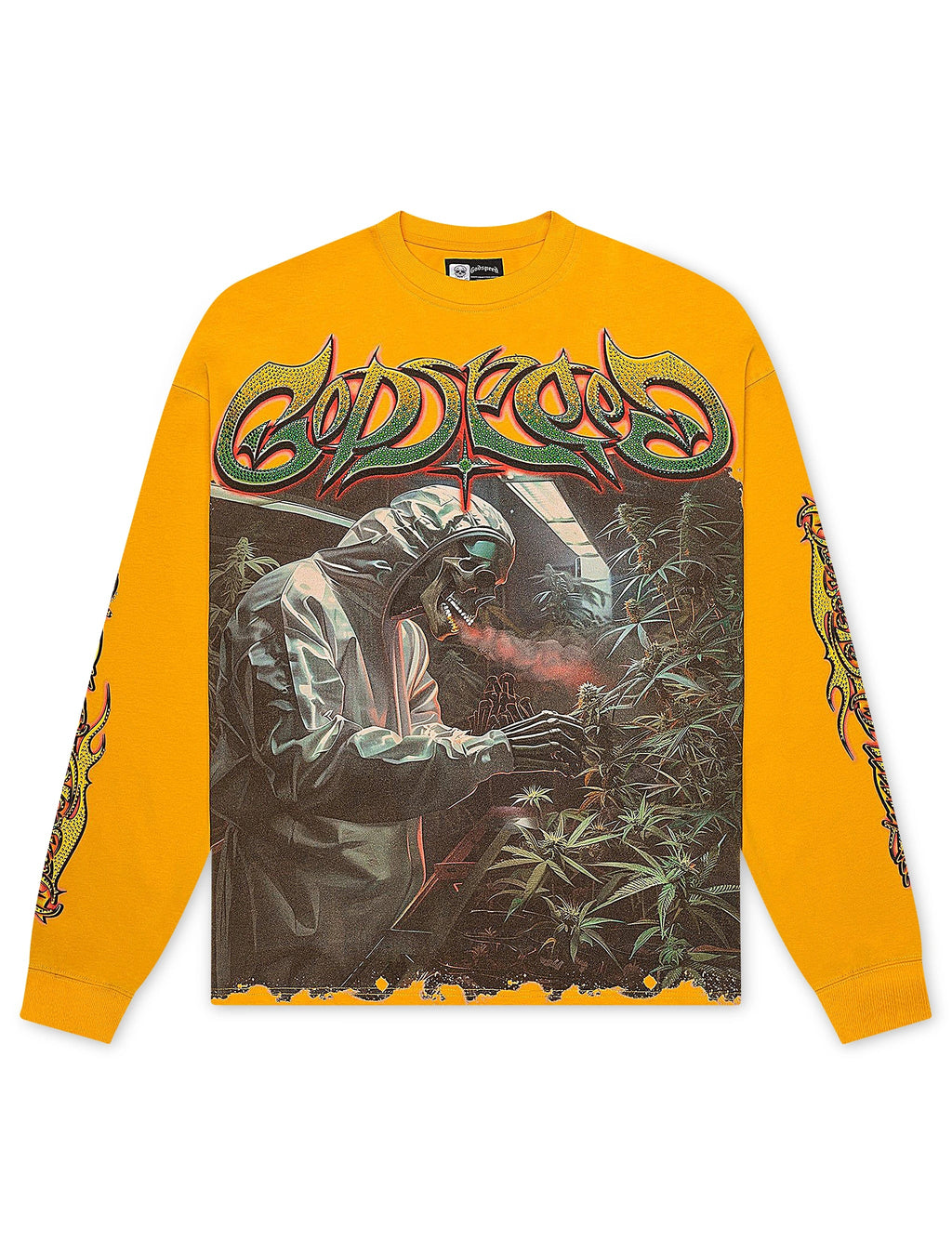 Godspeed Indoor VVS LS T-shirt - Yellow - Faded Fabrics
