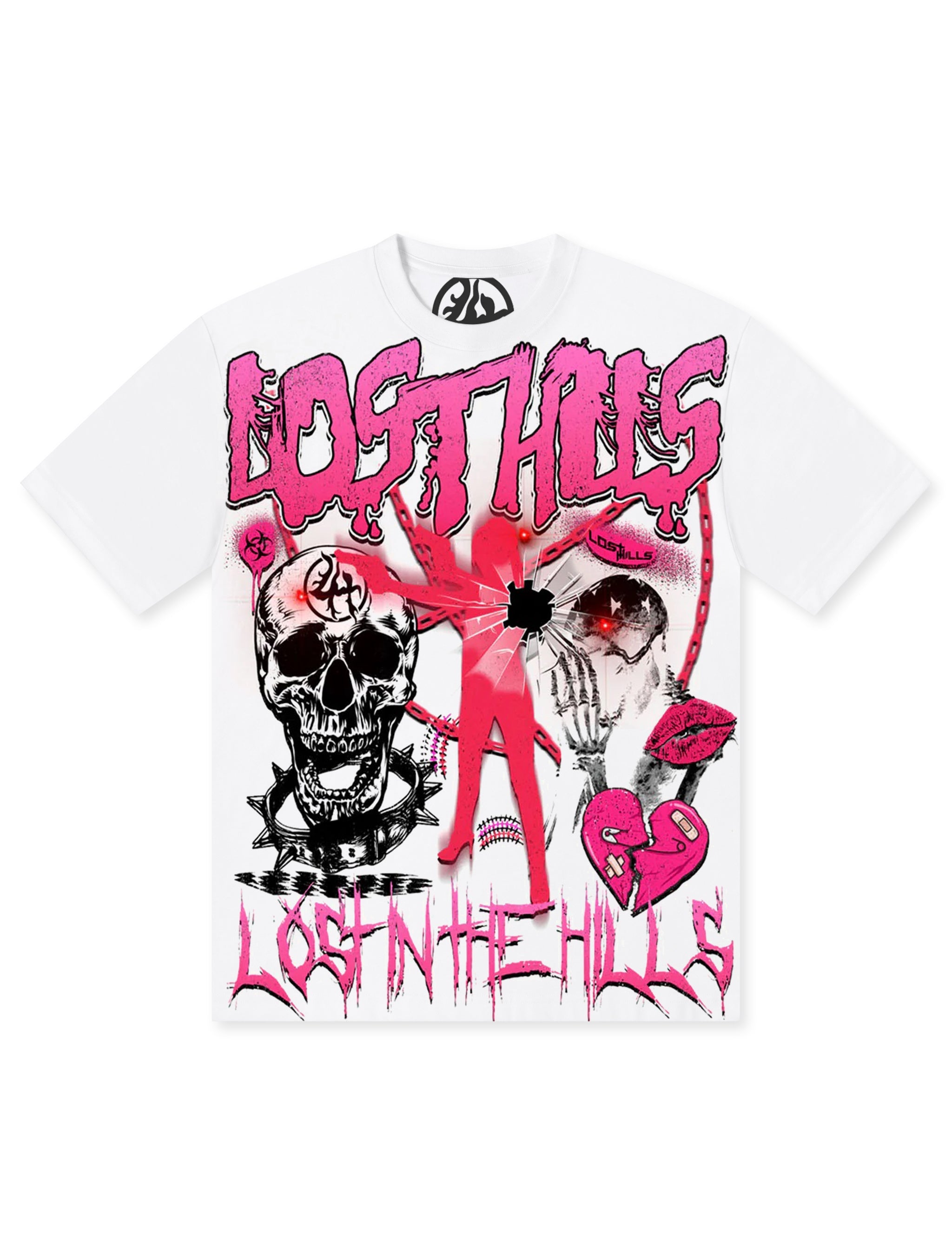 Losthills Broken Heart Tee - White - Faded Fabrics
