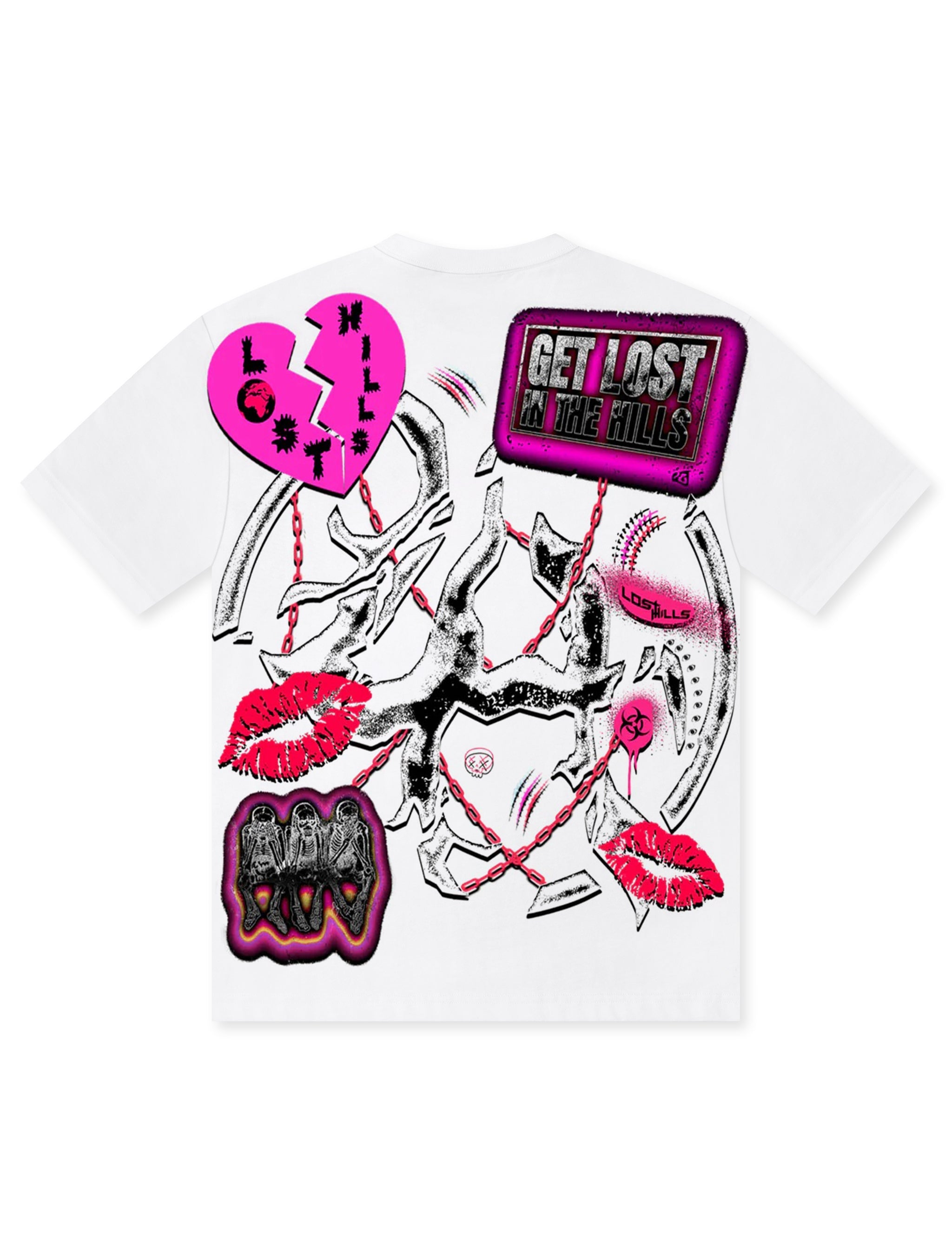 Losthills Broken Heart Tee - White - Faded Fabrics