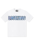 Losthills Inverted Logo Tee - White - Faded Fabrics