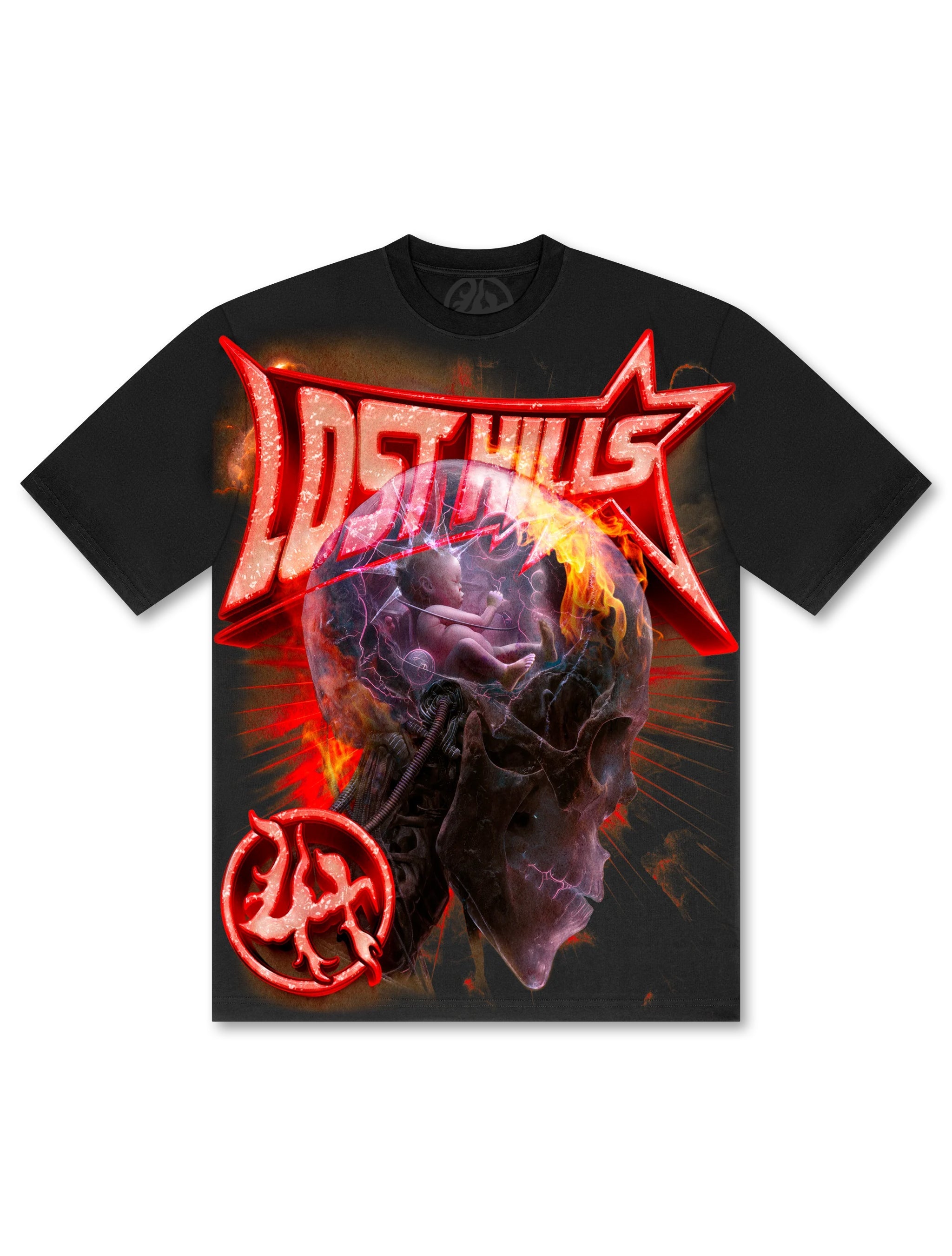 Losthills Born in Chaos Tee - Black - Faded Fabrics