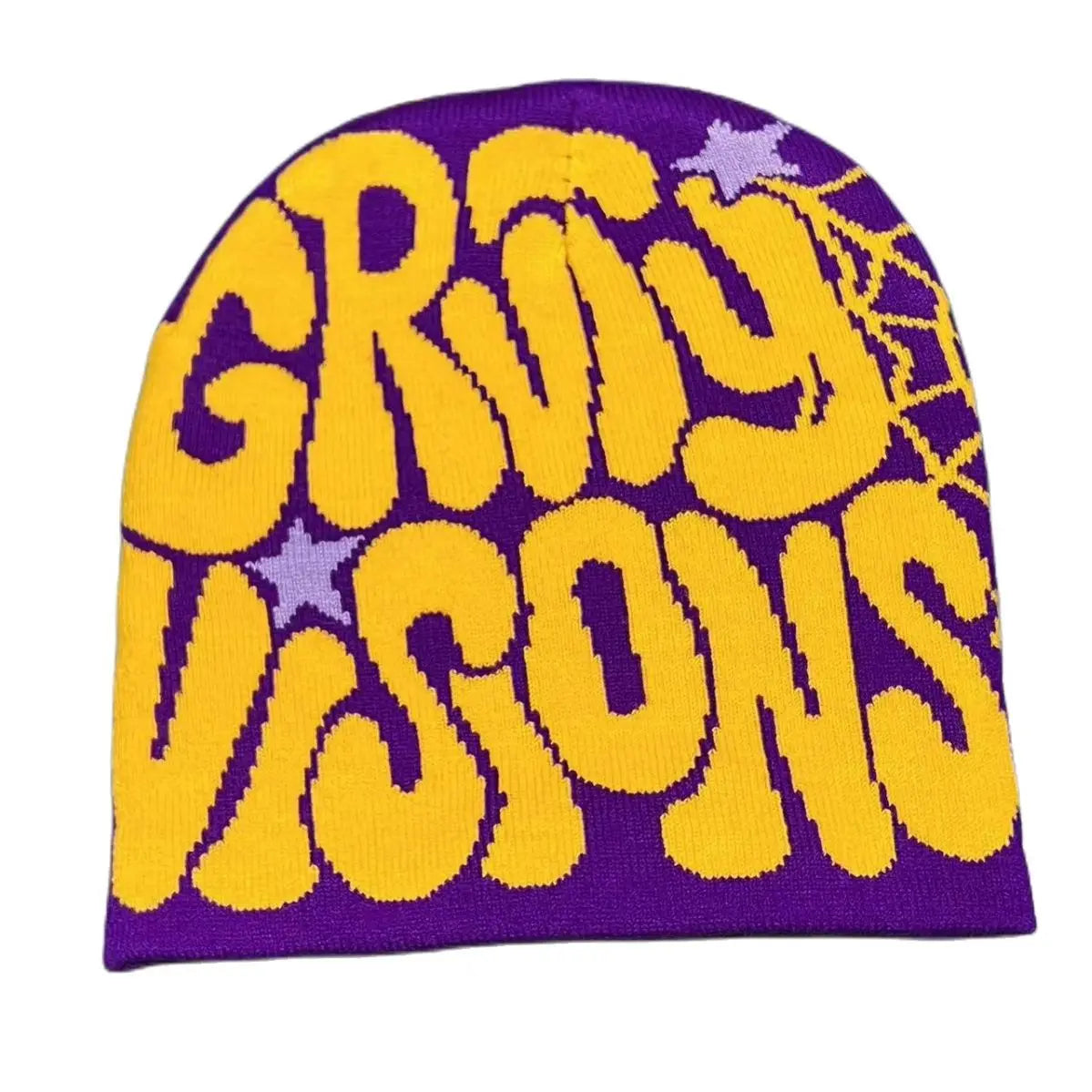 Faded "GRVTY VISIONS" Knitted Beanie