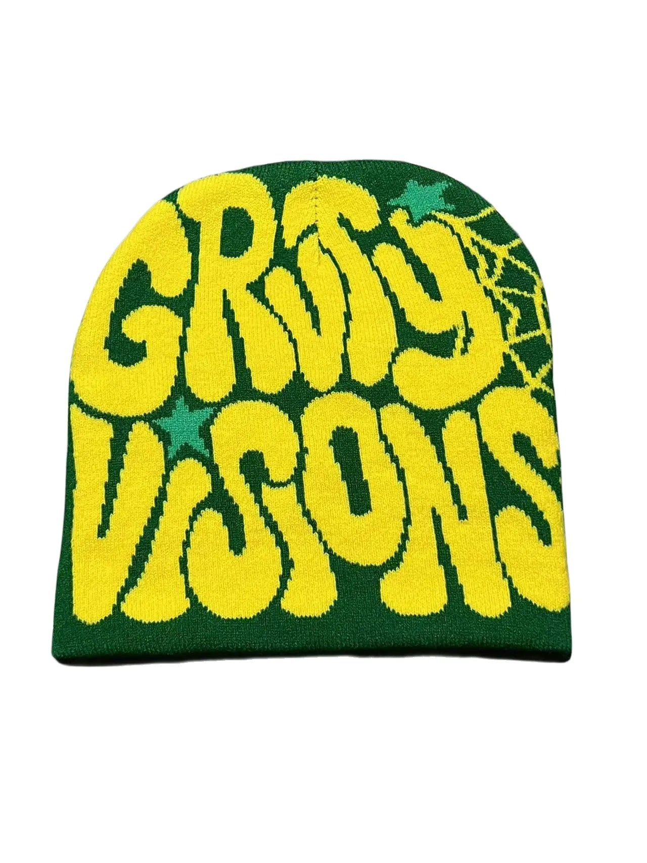 Faded "GRVTY VISIONS" Knitted Beanie