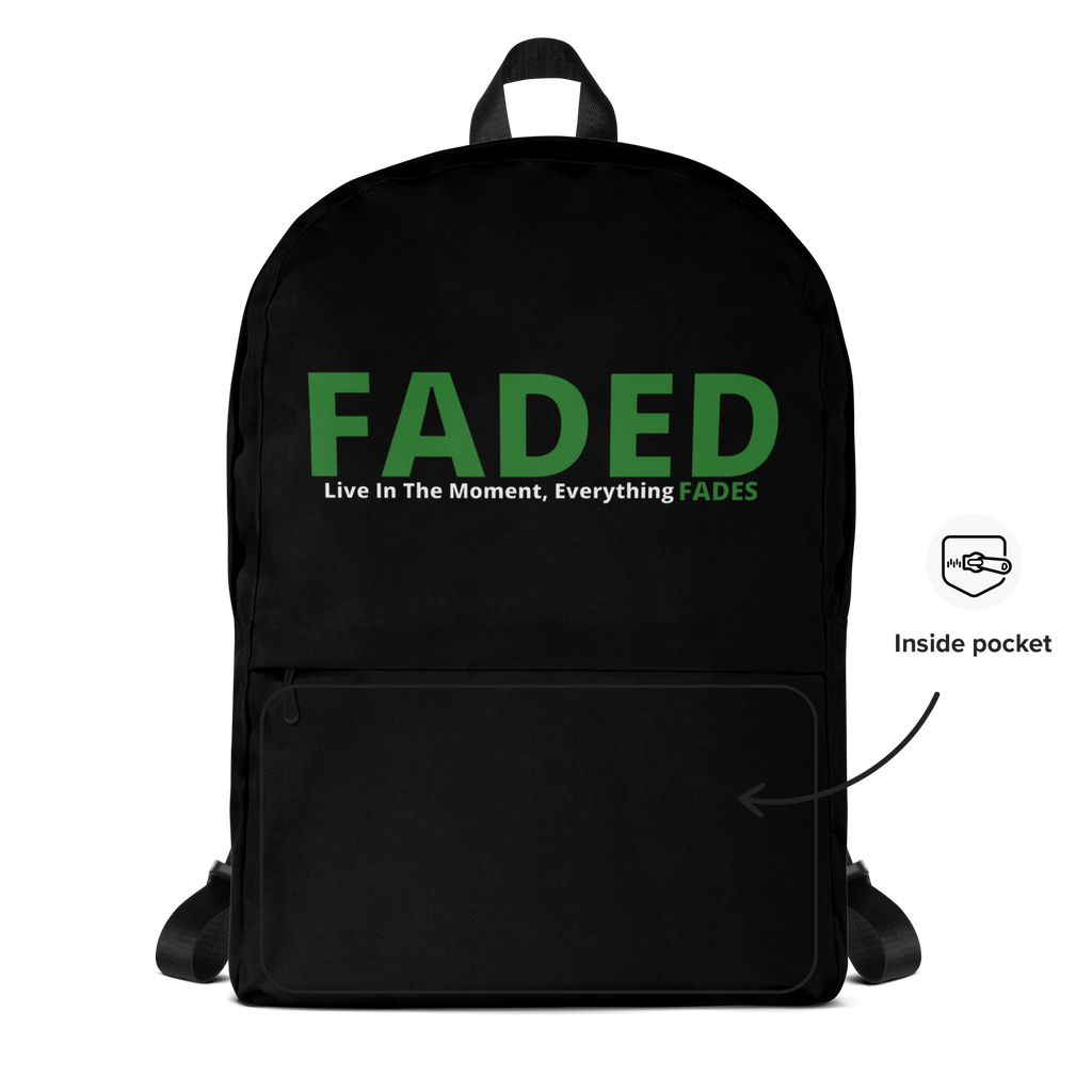 Faded (Green Logo) Backpack