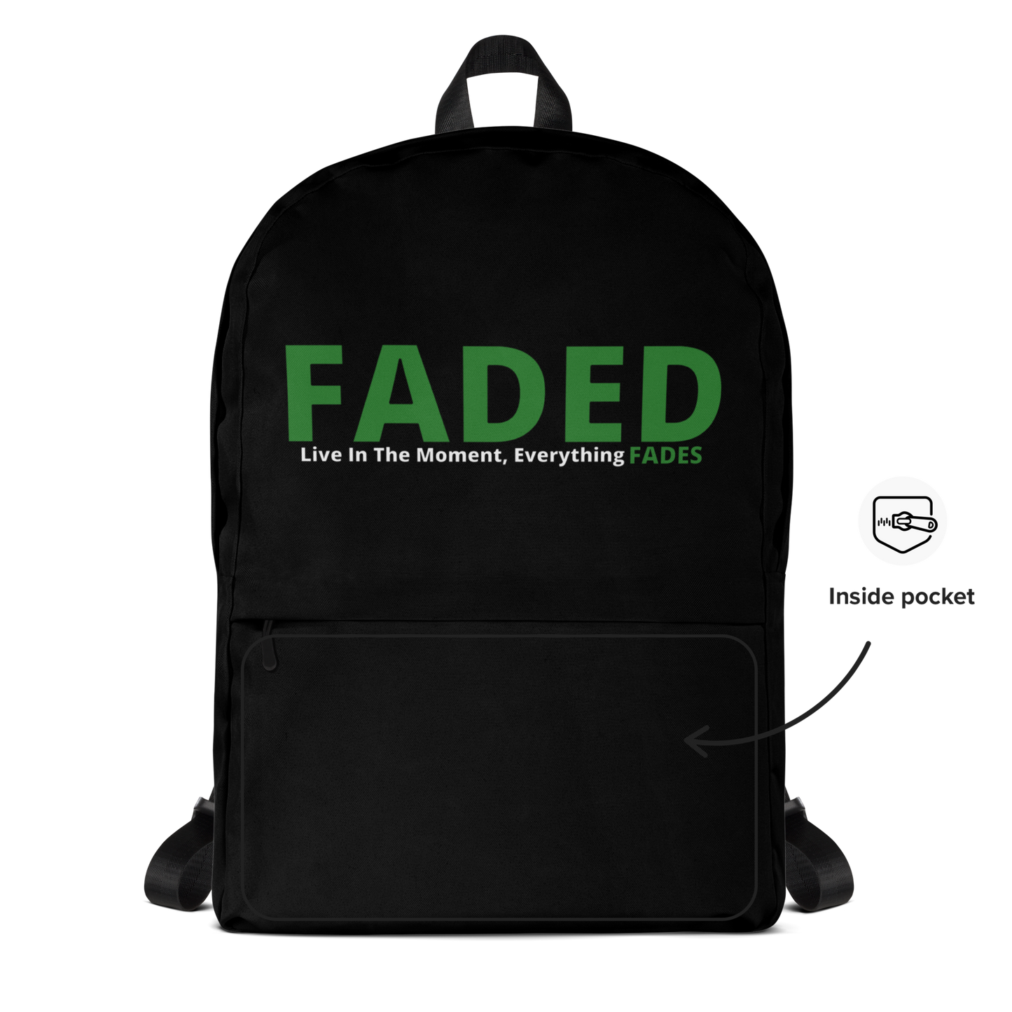 Faded (Green Logo) Backpack