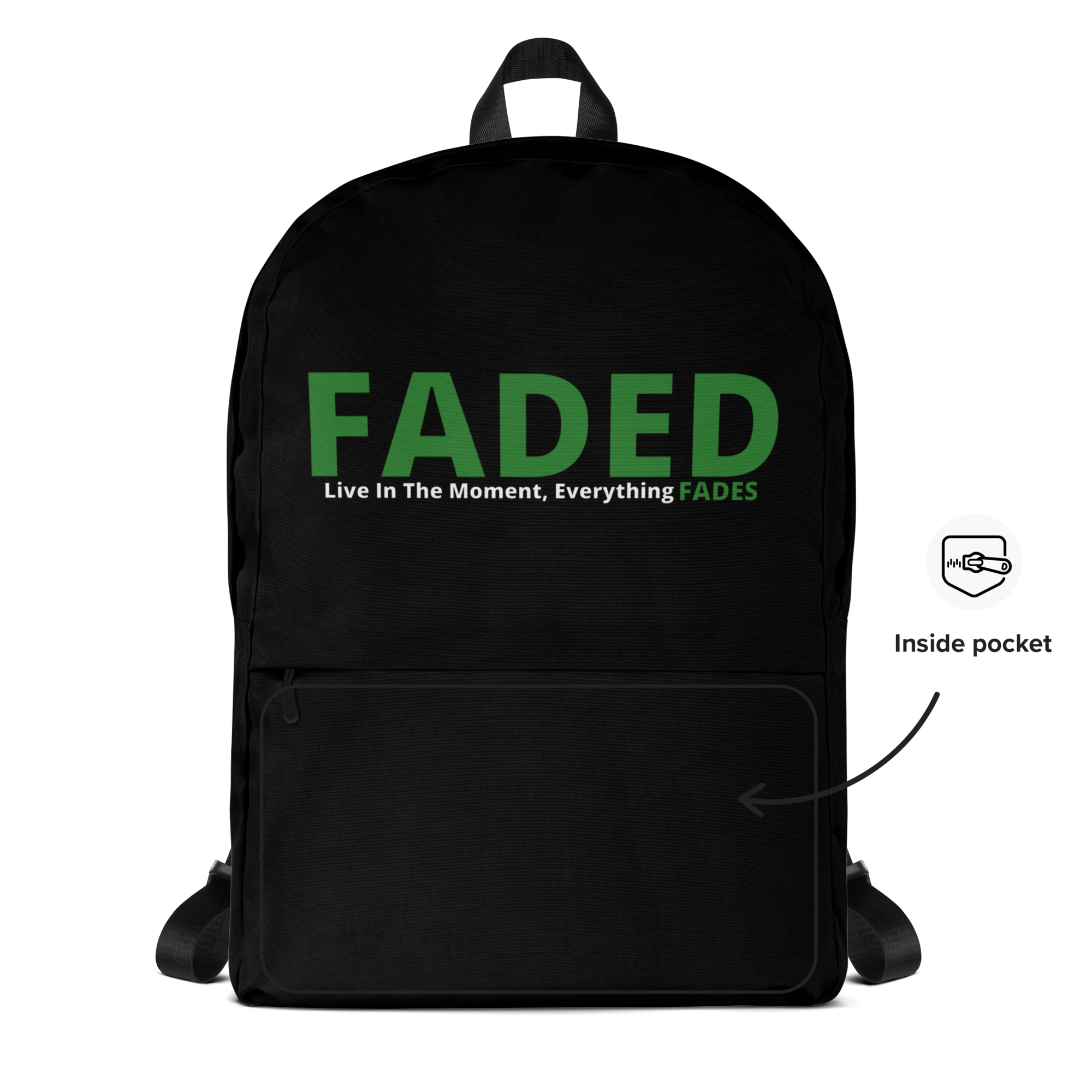 Faded (Green Logo) Backpack
