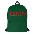 Faded (Red Logo) Green Backpack - Faded Fabrics