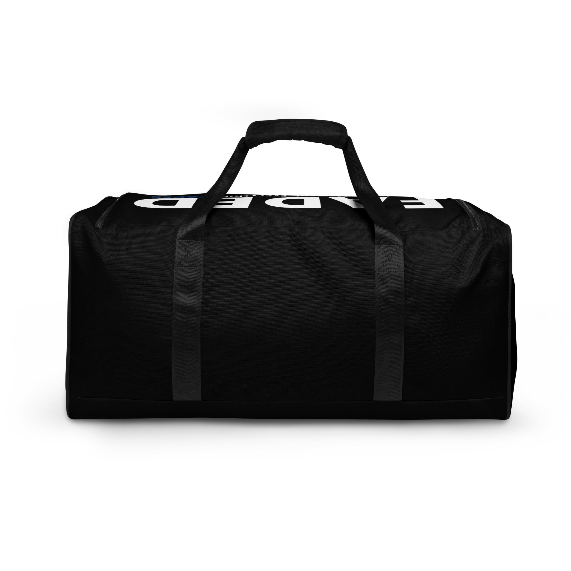 Faded (Subtle Blue Logo/Black Bag) Duffle Bag