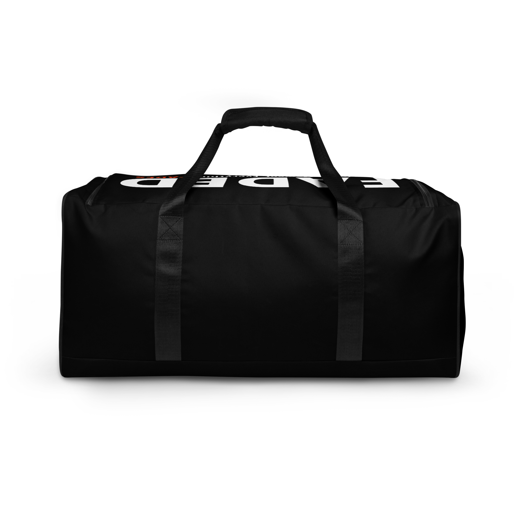 Faded (Subtle Orange Logo/Black Bag) Duffle Bag