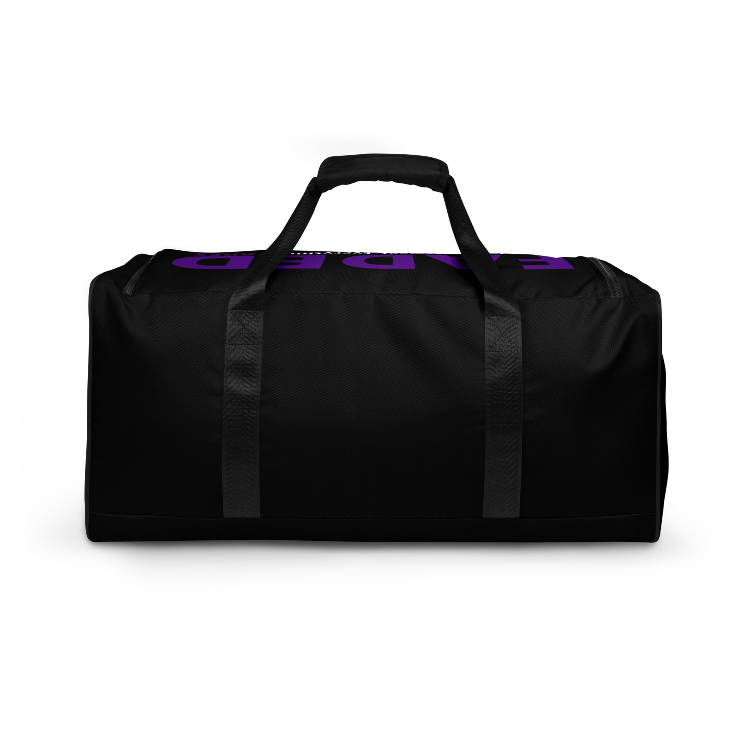 Faded (Purple Logo/Black Bag) Duffle Bag