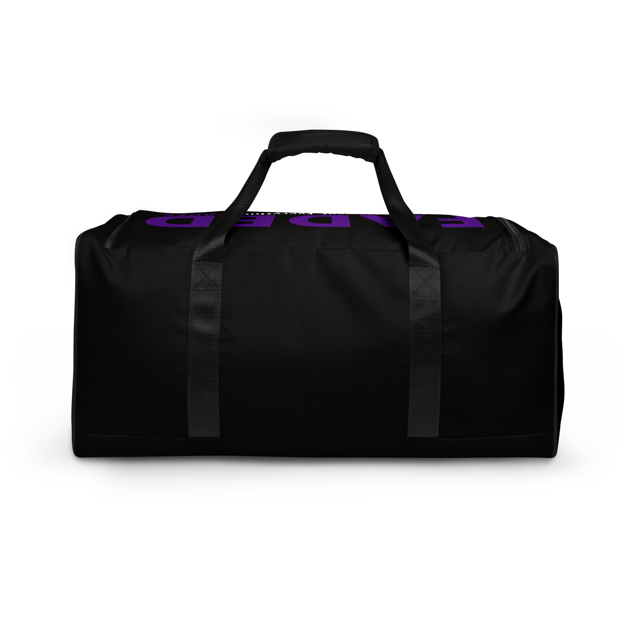 Faded (Purple Logo/Black Bag) Duffle Bag