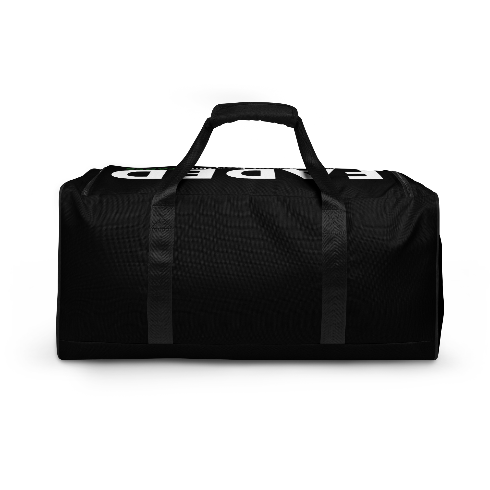 Faded (Subtle Green Logo/Black Bag) Duffle Bag