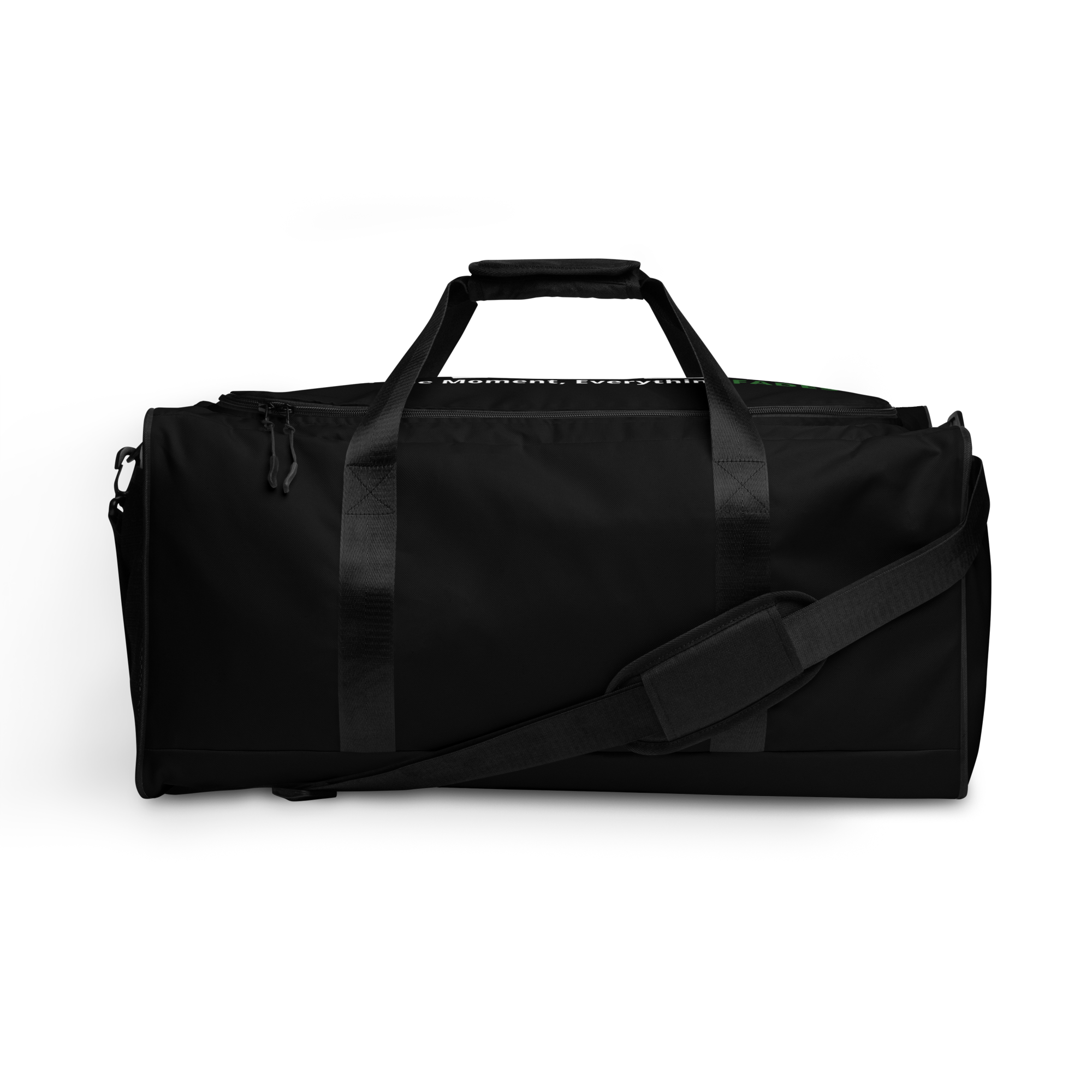 Faded (Subtle Green Logo/Black Bag) Duffle Bag
