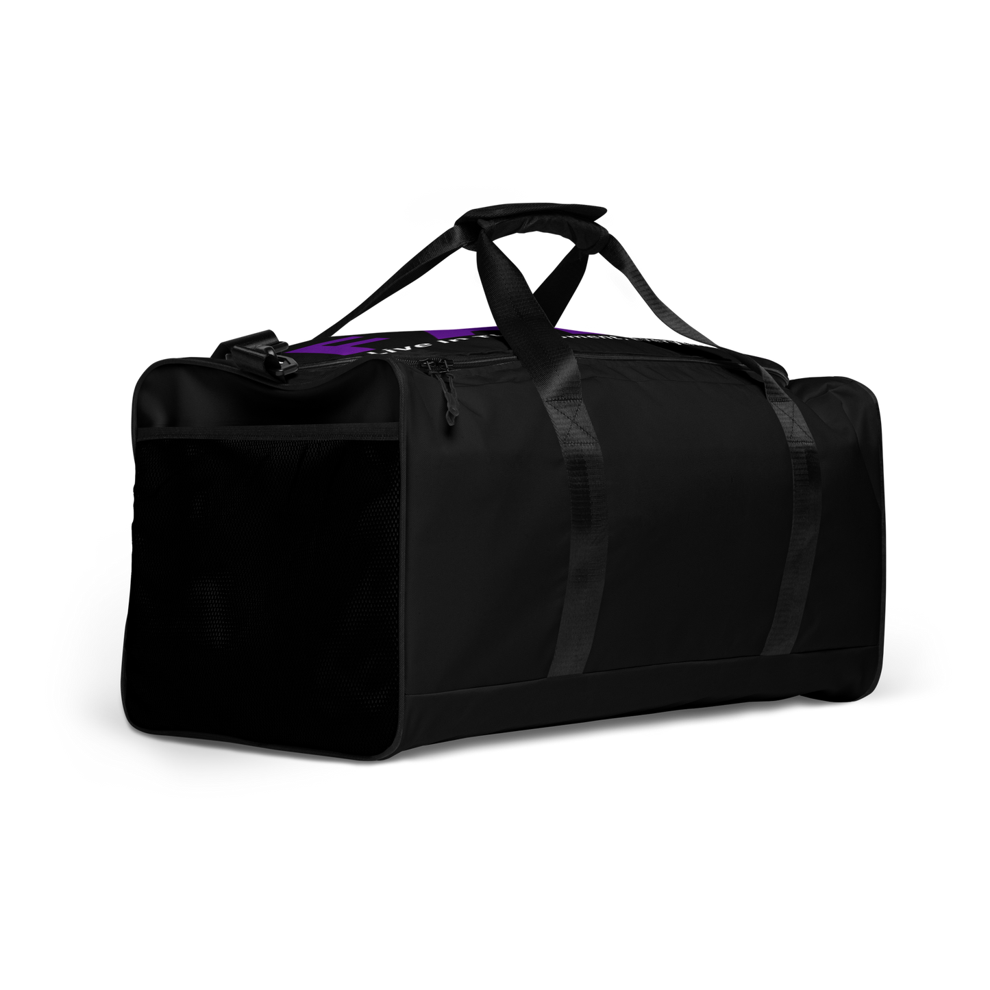 Faded (Purple Logo/Black Bag) Duffle Bag