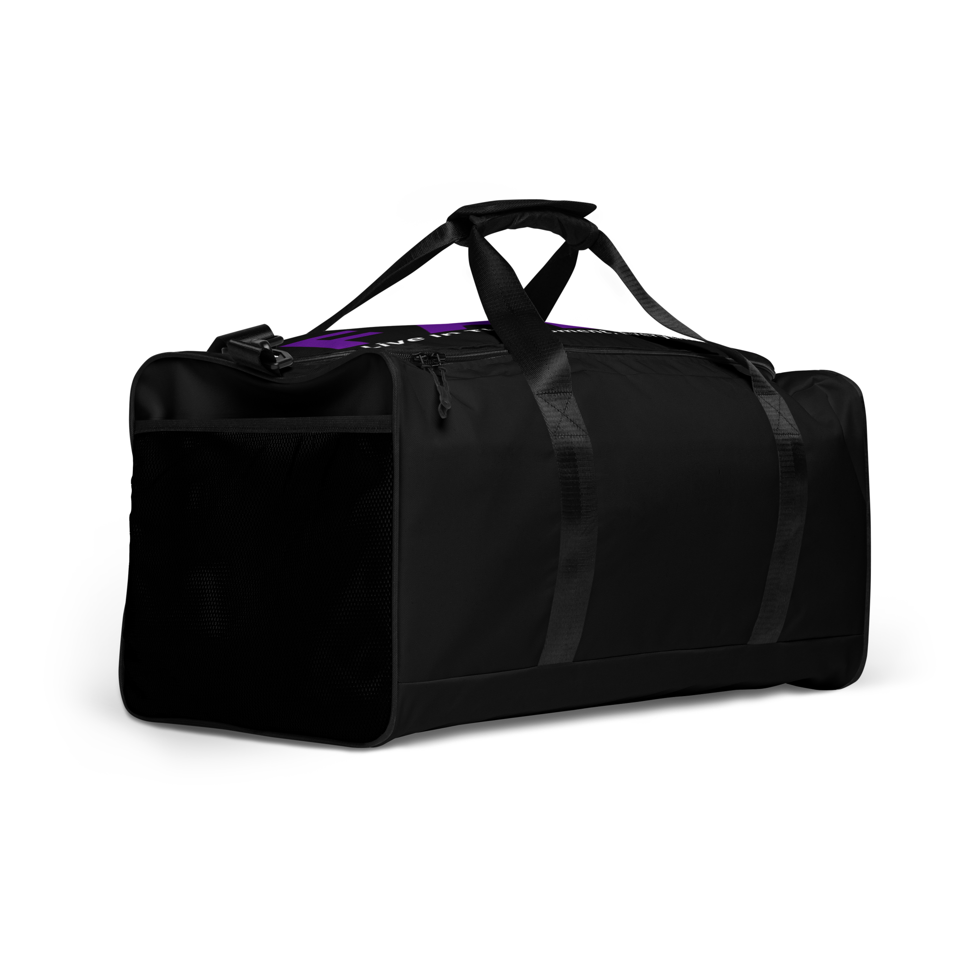 Faded (Purple Logo/Black Bag) Duffle Bag