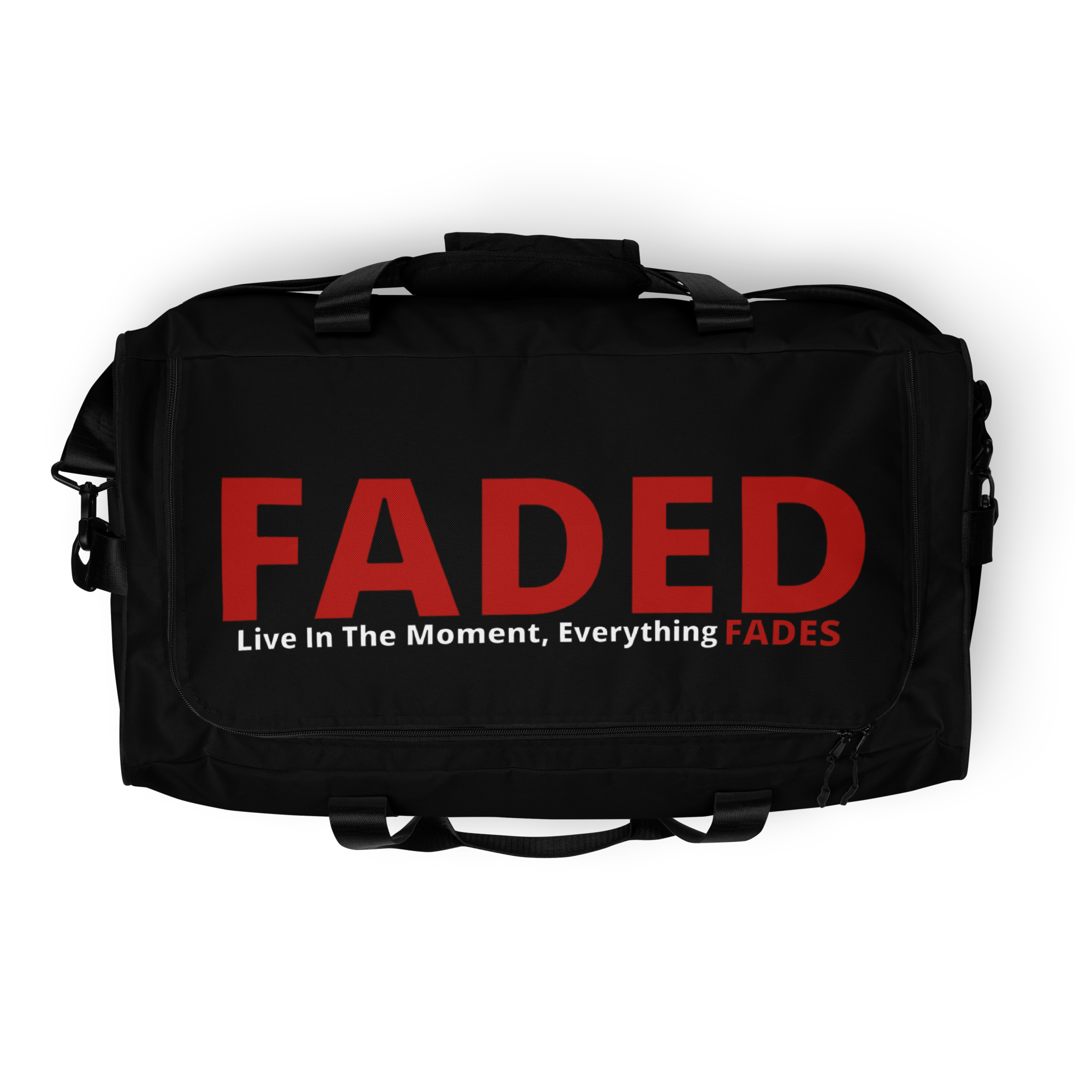 Faded (Red Logo/Black Bag) Duffle Bag