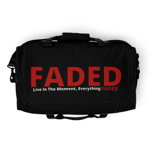 Faded (Red Logo/Black Bag) Duffle Bag