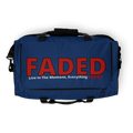 Faded (Red Logo/Navy Blue Bag) Duffle Bag - Faded Fabrics